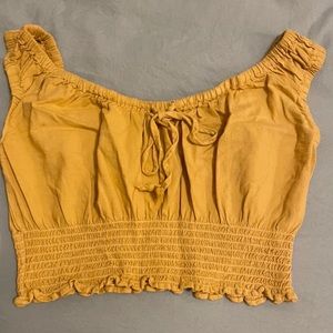 Brandy Melville Yellow Crop Top